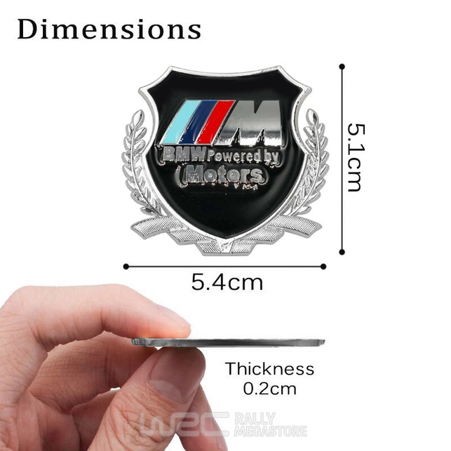 EMBLEME BOUCLIER LOGO BMW MOTORSPORT SILVER